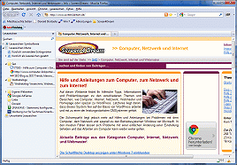 Beispielbild - Zu sehen ist die Sidebar mit den Lesezeichen auf der linken Seite des Browsers Firefox