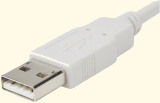 USB-Stecker zum Anschluss direkt an den Computer oder dem USB-HUB